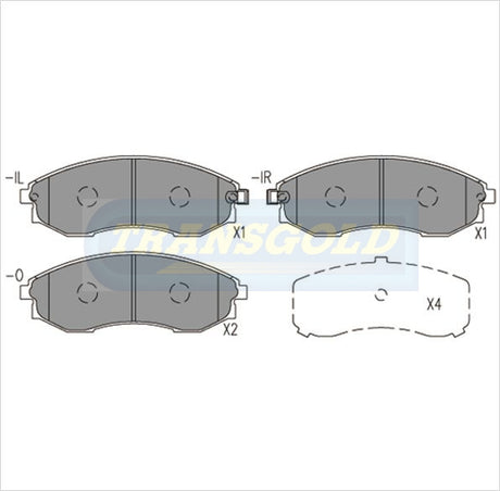 Brake Pads Front Fits Mercedes Benz MB Van Mb100 01/01-01/10, Mb140 01/05-01/10 TG1710N - Transgold | Universal Auto Spares