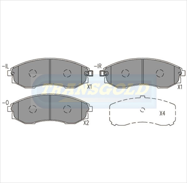 Brake Pads Front Fits Mercedes Benz MB Van Mb100 01/01-01/10, Mb140 01/05-01/10 TG1710N - Transgold | Universal Auto Spares