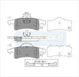 Brake Pads Rear Fits Jeep Cherokee 2000-2002 TG1717N - Transgold | Universal Auto Spares