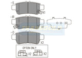 Brake Pads Rear Fits Honda Odyssey 2005-On DB1721 TG1721 - Transgold | Universal Auto Spares