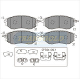 Brake Pads Front Fits Subaru Legacy 05-On, Liberty 04-05 2.0,2.5,3.0l, Outback 04-05 2.5,3.0L TG1722N - Transgold | Universal Auto Spares