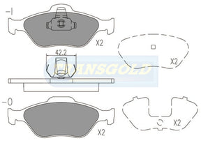 Brake Pads Front Fits Ford Fiesta, Mazda 2 03-on TG1724N - Transgold | Universal Auto Spares
