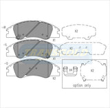 Brake Pads Front Fits Kia Cerato 1.5,41.6,2.0L 4D Sedan, Wagon 07/04-07, Spectra TG1727N - Transgold | Universal Auto Spares