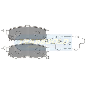 Brake Pads Rear Fits Mazda Mpv 2004-On DB1729 TG1729N - Transgold | Universal Auto Spares