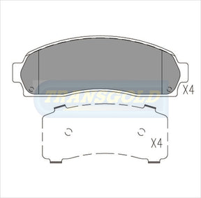 Brake Pads Front Fits Ford Explorer 2002 On DB1730 TG1730N - Transgold | Universal Auto Spares