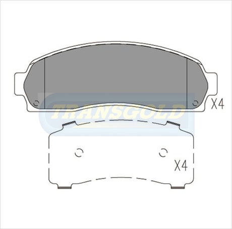 Brake Pads Front Fits Ford Explorer 2002 On DB1730 TG1730N - Transgold | Universal Auto Spares