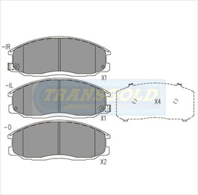Brake Pads Front Fits Hyundai Sante Fe, Kia Sedona 01-On TG1745N - Transgold | Universal Auto Spares