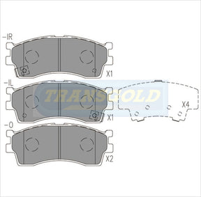 Brake Pads Front Fits Kia Carens 1.8 01-04, Credos 4D Sedan 2.0 98-04/01, Spectra 1.816v 99-04 TG1753N - Transgold | Universal Auto Spares