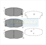 Brake Pads Front Fits Kia Carensii 1.8 5D 05-07, Hyundai I30 1.3crdi,1.6crdi, 2.0L 07-Now TG1745N - Transgold | Universal Auto Spares