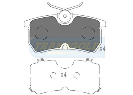 Brake Pads Rear Fits Ford Focus, Fiesta TG3049G TG1759N - Transgold | Universal Auto Spares
