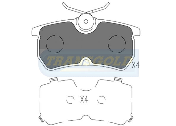 Brake Pads Rear Fits Ford Focus, Fiesta TG3049G TG1759N - Transgold | Universal Auto Spares