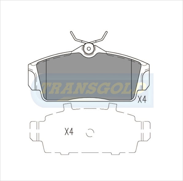 Brake Pads Front Fits Nissan Pulsar N16 00-06 Lucas Caliper TG1761 - Transgold | Universal Auto Spares