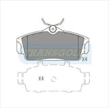 Brake Pads Front Fits Nissan Pulsar N16 00-06 Lucas Caliper TG1761 - Transgold | Universal Auto Spares