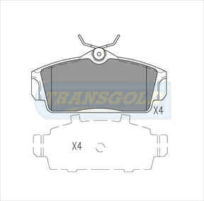 Brake Pads Front Fits Nissan Pulsar N16 00-06 Lucas Caliper TG1761 - Transgold | Universal Auto Spares