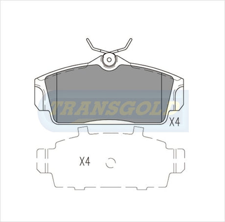 Brake Pads Front Fits Nissan Pulsar N16 00-06 Lucas Caliper TG1761 - Transgold | Universal Auto Spares