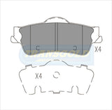 Brake Pads Rear Fits Holden Commodore VE 2005-On DB1766 TG1766N - Transgold | Universal Auto Spares
