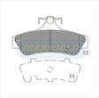 Brake Pads Rear Fits Mitsubishi 380 Series 2005-On TG1779N - Transgold | Universal Auto Spares