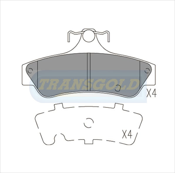 Brake Pads Rear Fits Mitsubishi 380 Series 2005-On TG1779N - Transgold | Universal Auto Spares