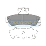 Brake Pads Rear Fits Mitsubishi 380 Series 2005-On TG1779N - Transgold | Universal Auto Spares