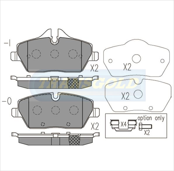 Brake Pads Front Fits BMW 116-118 Series, Mini Cooper TG1782 - Transgold | Universal Auto Spares