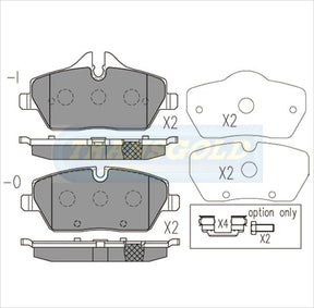 Brake Pads Front Fits BMW 116-118 Series, Mini Cooper TG1782 - Transgold | Universal Auto Spares