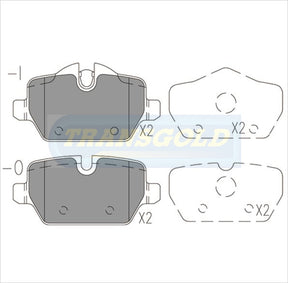 Brake Pads Rear Fits BMW 1-3 Series TG1783N - Transgold | Universal Auto Spares