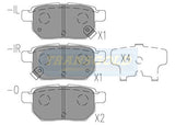 Brake Pads Rear Fits Ford, Toyota Corolla 1.6,1.8G/E 4D 08-Now, ZRE152 05/07-Now, Yaris TG1786N - Transgold | Universal Auto Spares