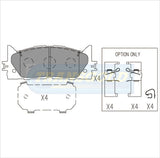 Brake Pads Front Fits Toyta Camry 2.4L 2007-On TG1800 - Transgold | Universal Auto Spares