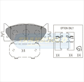 Brake Pads Front Fits Toyta Camry 2.4L 2007-On TG1800 - Transgold | Universal Auto Spares
