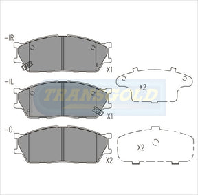 Brake Pads Front Fits Kia Rio 1.4L,1.5L 2002-05 TG1805 - Transgold | Universal Auto Spares