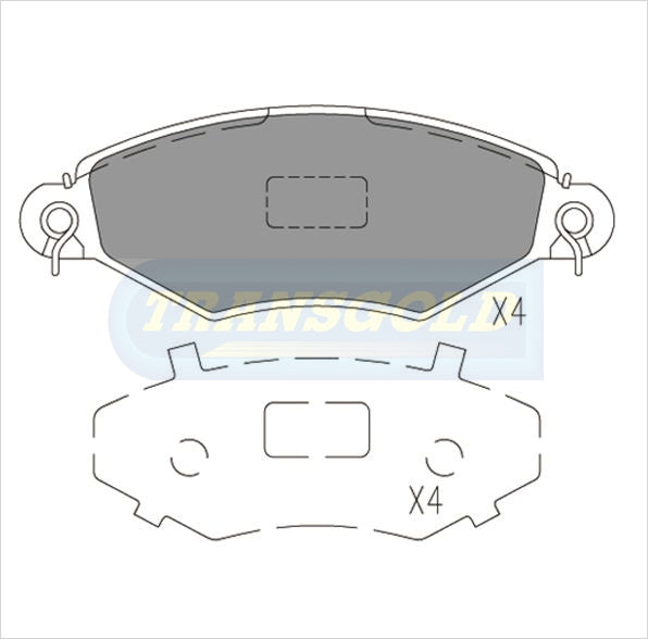 Brake Pads Front Fits Peugeot 206 Seriesall Exc.2.0,2.0Gt 98-00, Renault Kangoo 1.8fwd 04-Now TG1806N - Transgold | Universal Auto Spares
