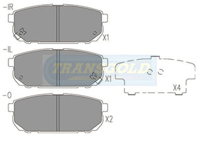 Brake Pads Rear Fits Kia Sorrento 2.5, 3.3 05-Now TG1816N - Transgold | Universal Auto Spares