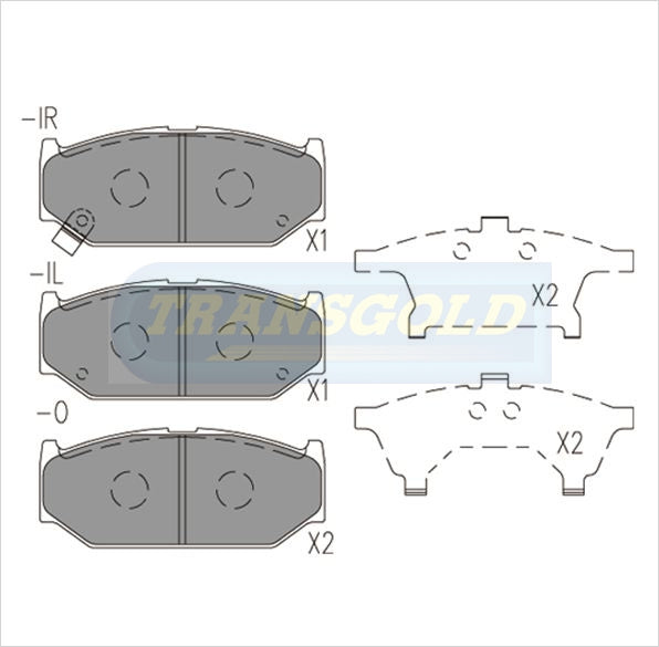 Brake Pads Front Fits Suzuki Swift 1.5 Vvti, 1.6 Sport 2005-Now TG1818N - Transgold | Universal Auto Spares