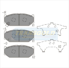 Brake Pads Front Fits Suzuki Swift 1.5 Vvti, 1.6 Sport 2005-Now TG1818N - Transgold | Universal Auto Spares