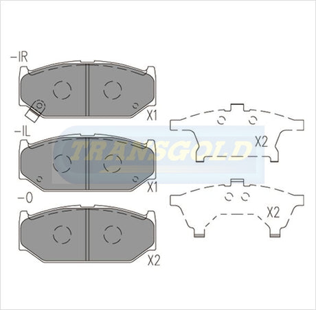 Brake Pads Front Fits Suzuki Swift 1.5 Vvti, 1.6 Sport 2005-Now TG1818N - Transgold | Universal Auto Spares