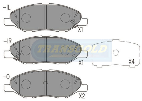 Brake Pads Front Fits Nissan Micra 07-On 1.4L Hatch, Tiida 06-On, Tiida 12/05-09/06 C11 TG1819N - Transgold | Universal Auto Spares