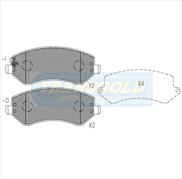 Brake Pads Front Fits Jeep Cherokee Kj 01/02-01/07, Jeep Liberty (USA) Kj TG1828N - Transgold | Universal Auto Spares