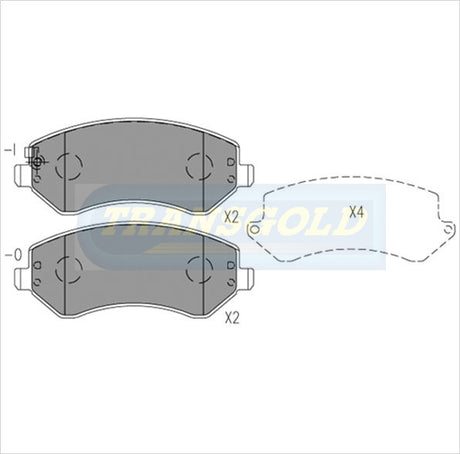 Brake Pads Front Fits Jeep Cherokee Kj 01/02-01/07, Jeep Liberty (USA) Kj TG1828N - Transgold | Universal Auto Spares