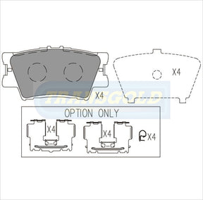 Brake Pads Rear Fits Toyota Camry, Aurion 2006-on TG1832N - Transgold | Universal Auto Spares