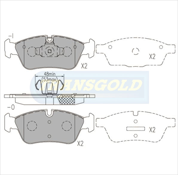 Brake Pads Front Fits BMW 1-3 Series 04-On TG1833N - Transgold | Universal Auto Spares