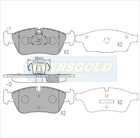 Brake Pads Front Fits BMW 1-3 Series 04-On TG1833N - Transgold | Universal Auto Spares