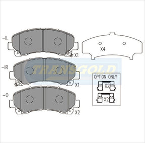 Brake Pads Front Fits Isuzu Dmax, Colorado TG1841N - Transgold | Universal Auto Spares