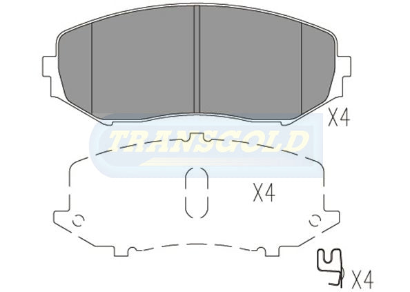 Brake Pads Front Fits Suzuki Grand Vitara 08/05-On 4X4 TG1842N - Transgold | Universal Auto Spares