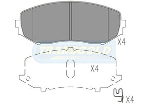 Brake Pads Front Fits Suzuki Grand Vitara 08/05-On 4X4 TG1842N - Transgold | Universal Auto Spares