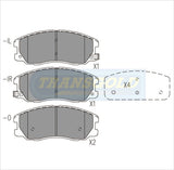Brake Pads Front Fits Chevrolet Capitva 06-on 2.4,3.2L V6/holden Capitva 06-08 2.7,3.5L 4WD TG1850N - Transgold | Universal Auto Spares