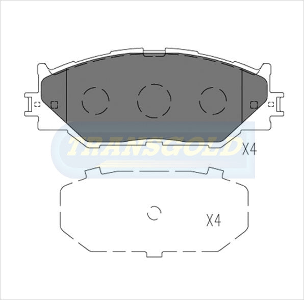 Brake Pads Front Fits Lexus Is250 06-On DB1852 TG1852N - Transgold | Universal Auto Spares