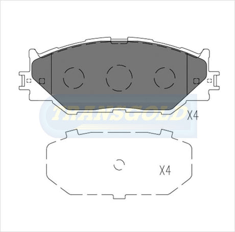 Brake Pads Front Fits Lexus Is250 06-On DB1852 TG1852N - Transgold | Universal Auto Spares