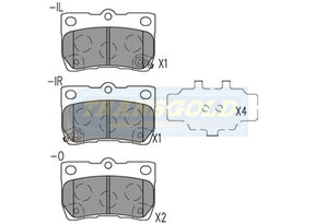 Brake Pads Rear Fits Lexus GS, IS 2005-On TG1845N - Transgold | Universal Auto Spares