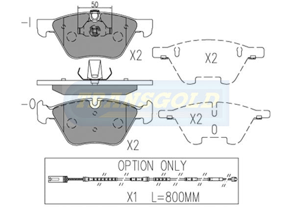 Brake Pads Front Fits BMW 1-5 Series 03-ON Z4 09-On TG18565N - Transgold | Universal Auto Spares