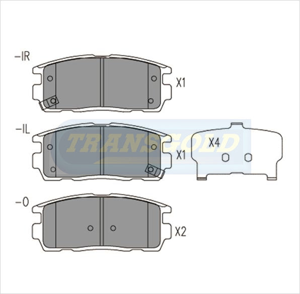 Brake Pads Rear Fits BMW M5, Holden Captiva, Hyundai Terracan TG1862N - Transgold | Universal Auto Spares